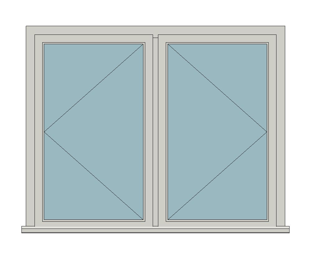 Stormsure Energy+ inspired casement - Two side hung lights — JELD-WEN-inspired Revit 2027 Window