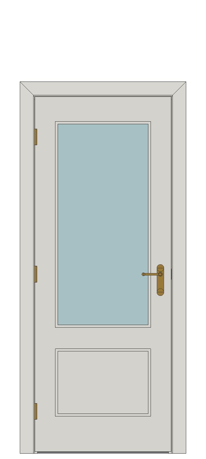 Rockport glazed — JELD-WEN-inspired Revit 2027 Door