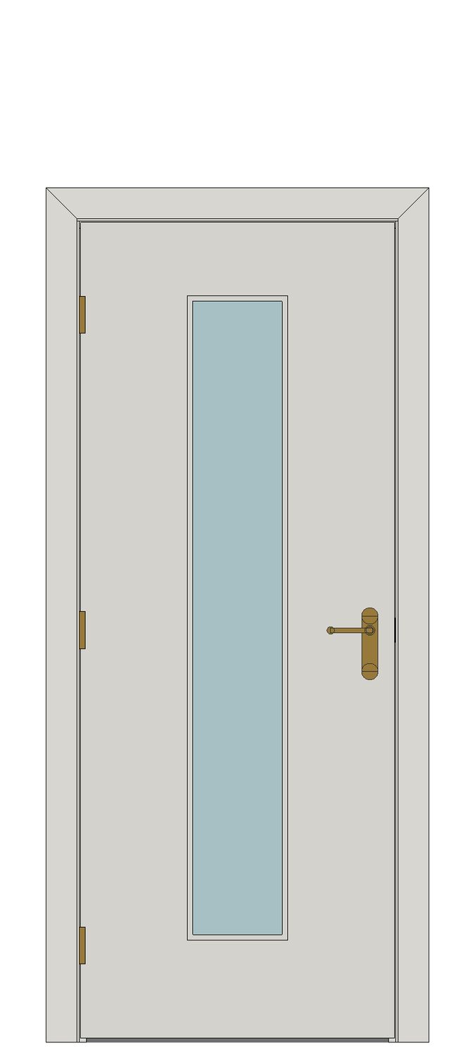 Linea one light — JELD-WEN-inspired Revit 2027 Door