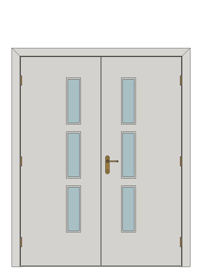 Double doorset - Castle Richmond inspired — JELD-WEN-inspired Revit 2027 Door