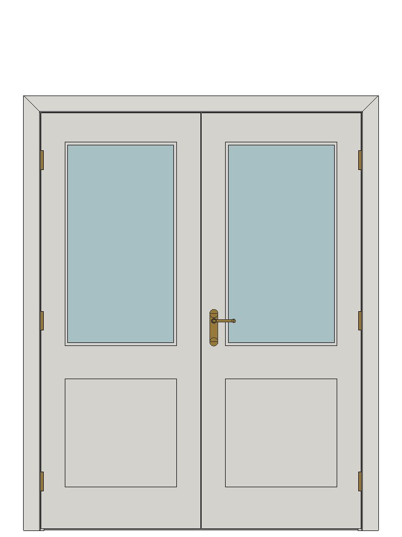 Double doorset - INSULUX Stanford inspired — JELD-WEN-inspired Revit 2027 Door