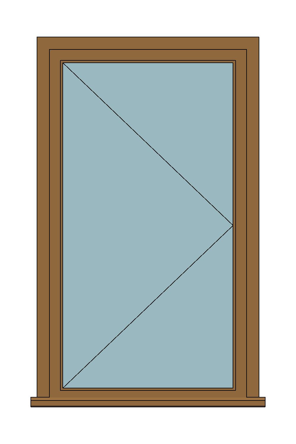Stormsure oak casement - Single side hung — JELD-WEN-inspired Revit 2027 Window