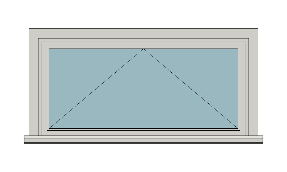 Elegance flush casement - Single top hung — JELD-WEN-inspired Revit 2027 Window