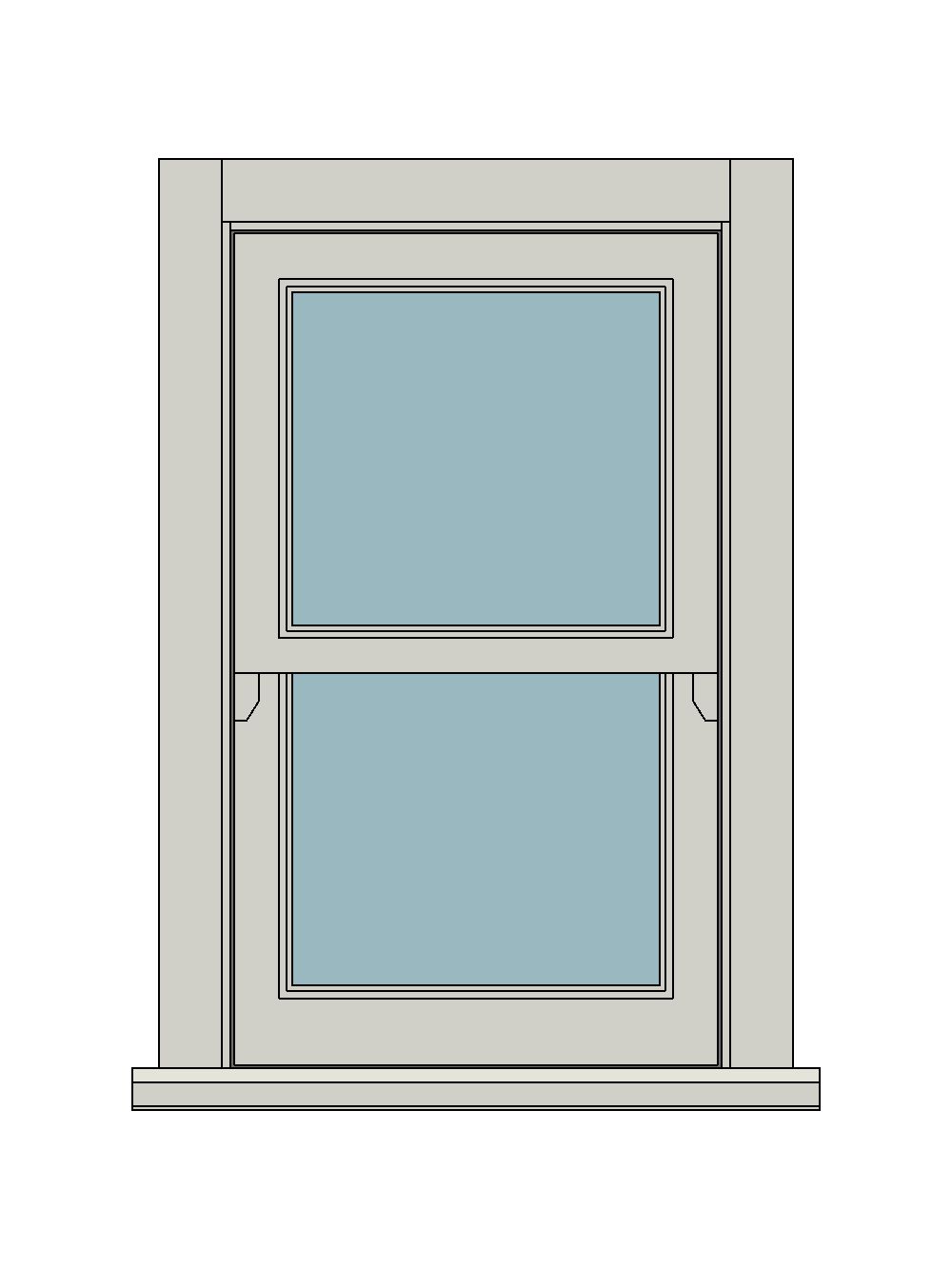 Regal box sash inspired sliding window — JELD-WEN-inspired Revit 2027 Window