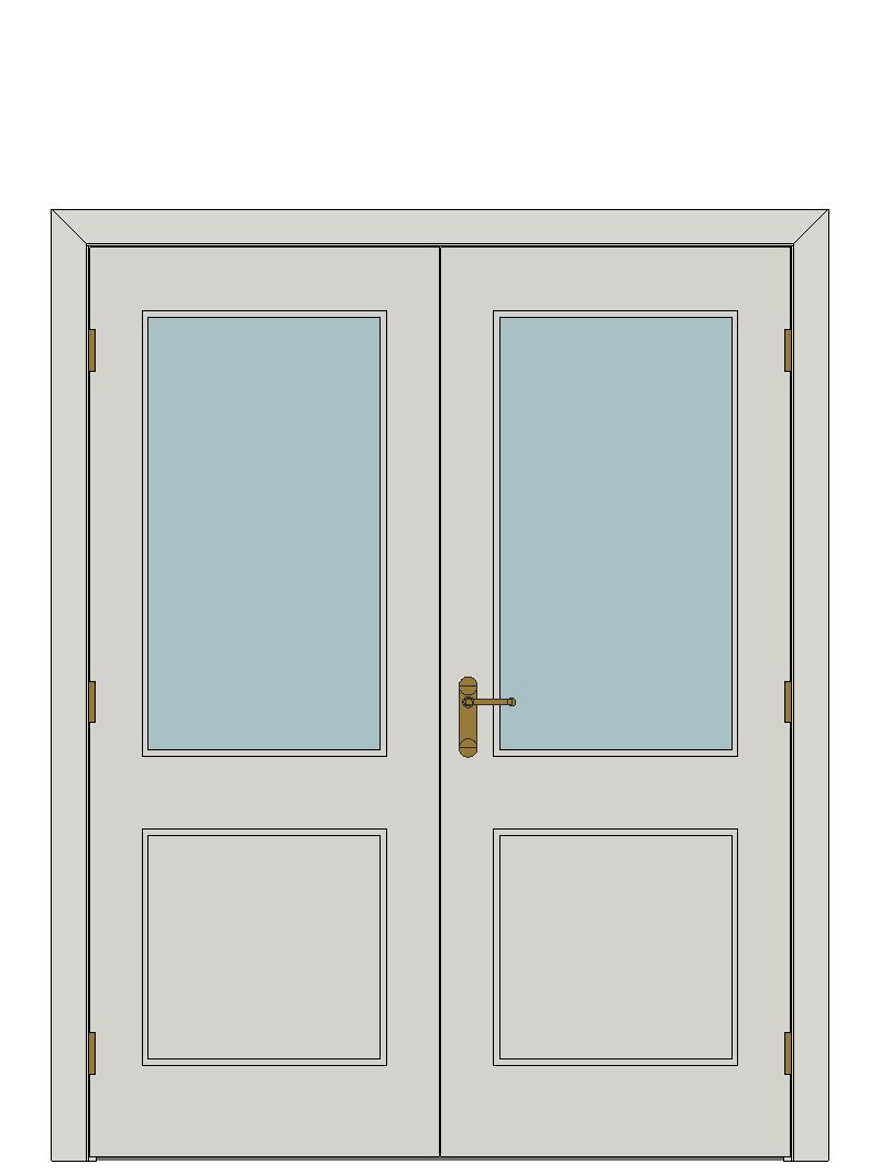 Double doorset - Castle Tilsbury inspired — JELD-WEN-inspired Revit 2027 Door