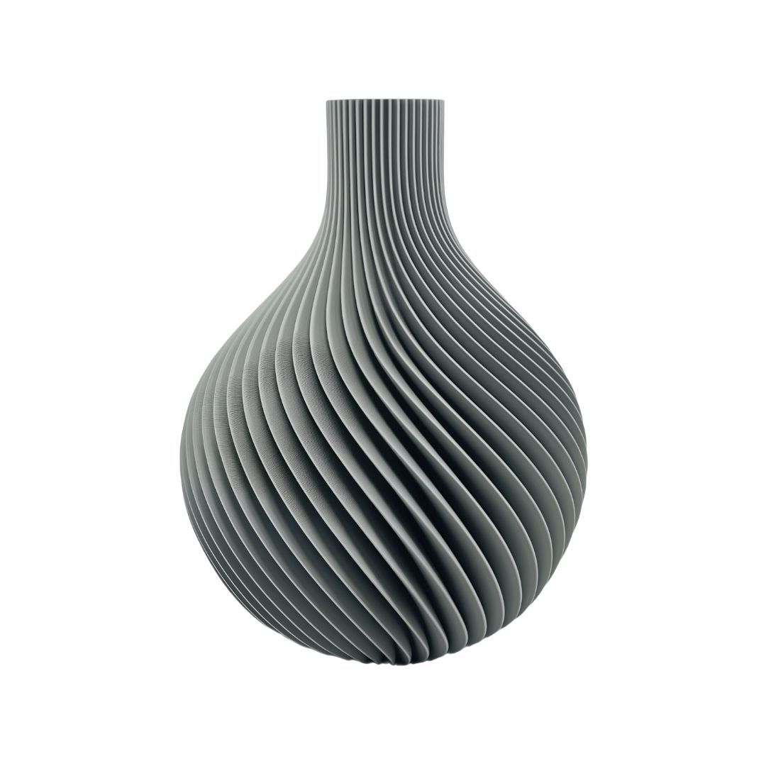 Boho VELA vase &amp; fragrance diffuser in Grey - modern design, 12 cm tall, stylish and versatile.