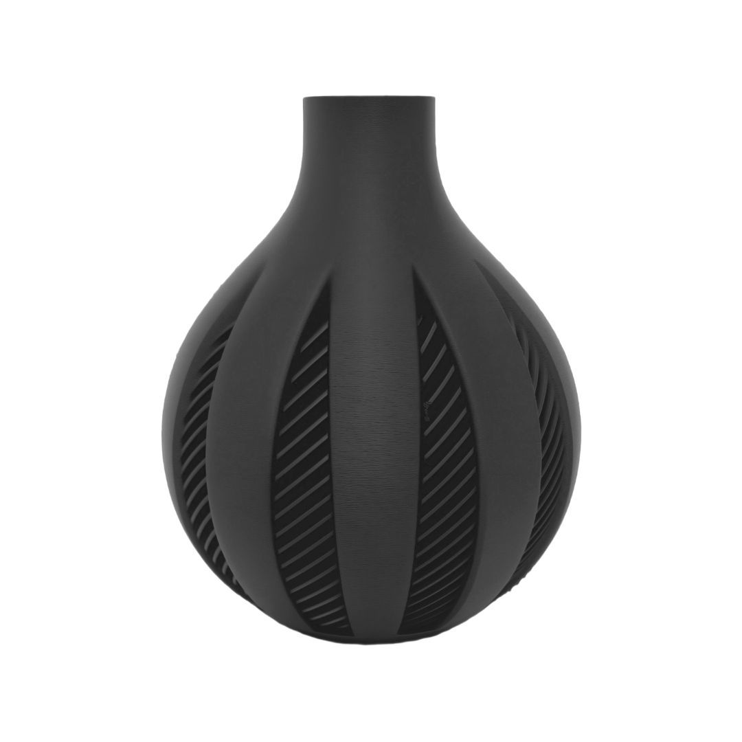 Natural Ligna vase made from sustainable PLA &amp; PP with textured surface – perfect for stylish home décor with flowers.