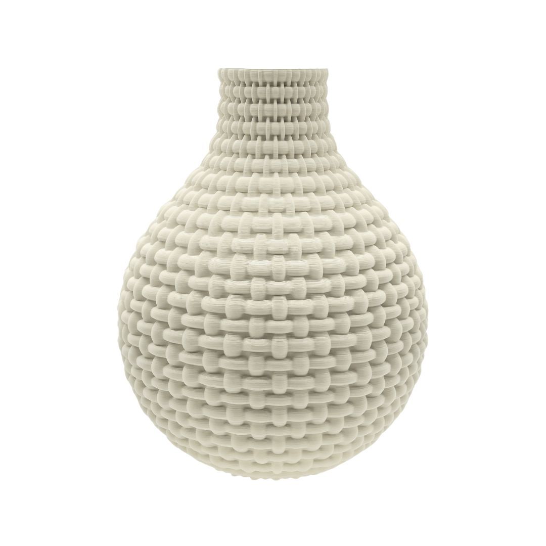 Boho LICIA vase &amp; fragrance diffuser in Beige - modern design, 12 cm tall, stylish and versatile.