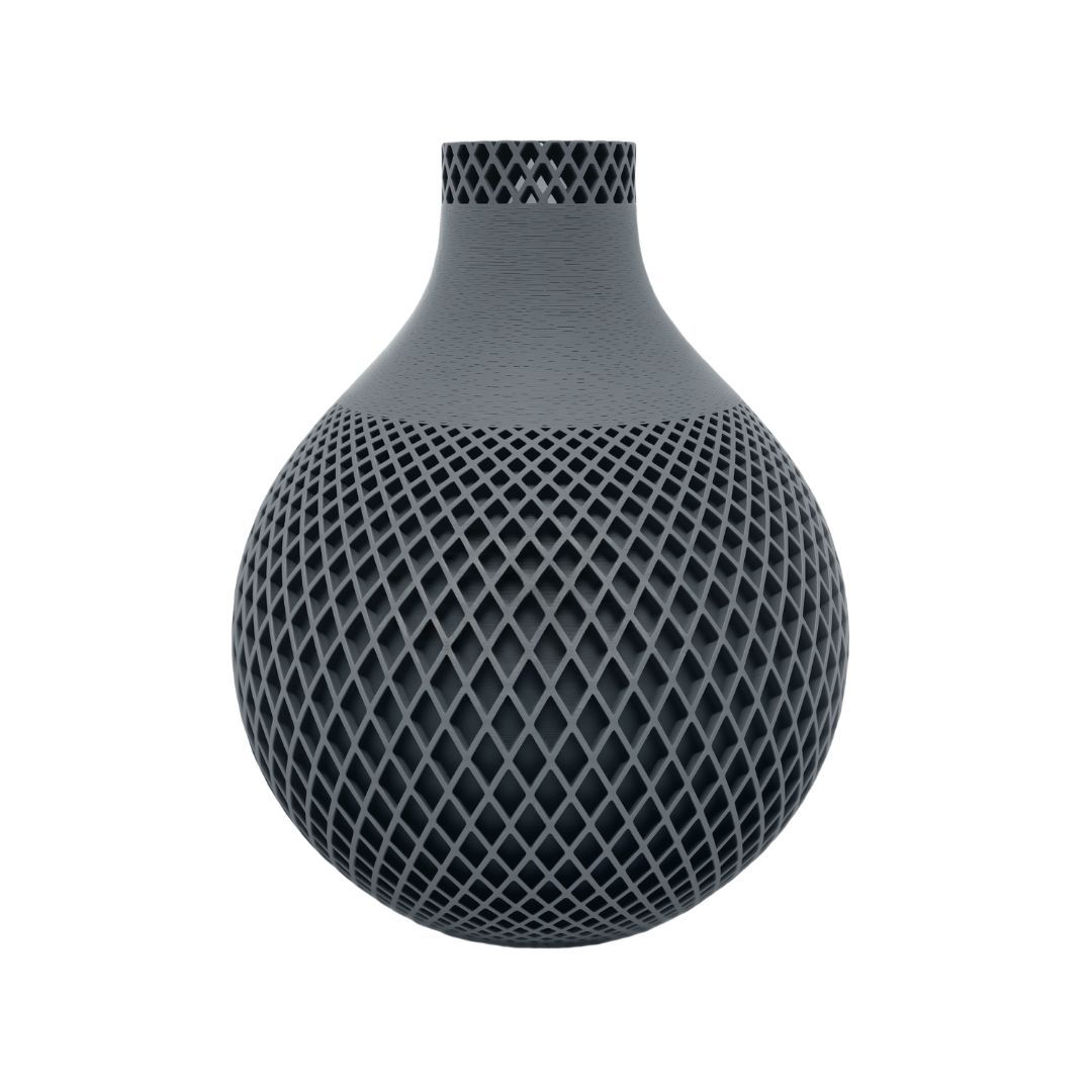Modern Fila vase made from sustainable PLA &amp; PP with delicate pattern – perfect for stylish home décor with fresh and dried f