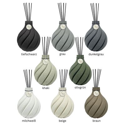 Mira 3D diffuser – 12 cm boho scent piece, 8 colors, sustainable, incl. oil &amp; sticks