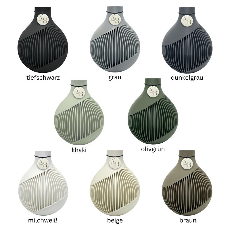 Boho Linea vase – modern, 3D-printed, ideal for your living room, hallway or dining table
