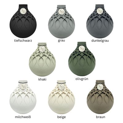 Textured Silva vase – modern & soft, 3D-printed, boho style, 8 colors, durable
