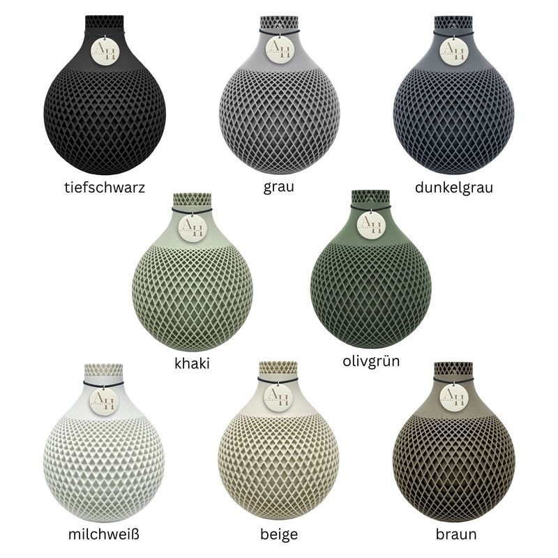 Fila – decorative 3D vase with linear texture, in 8 colors, for stylish &amp; mindful interiors