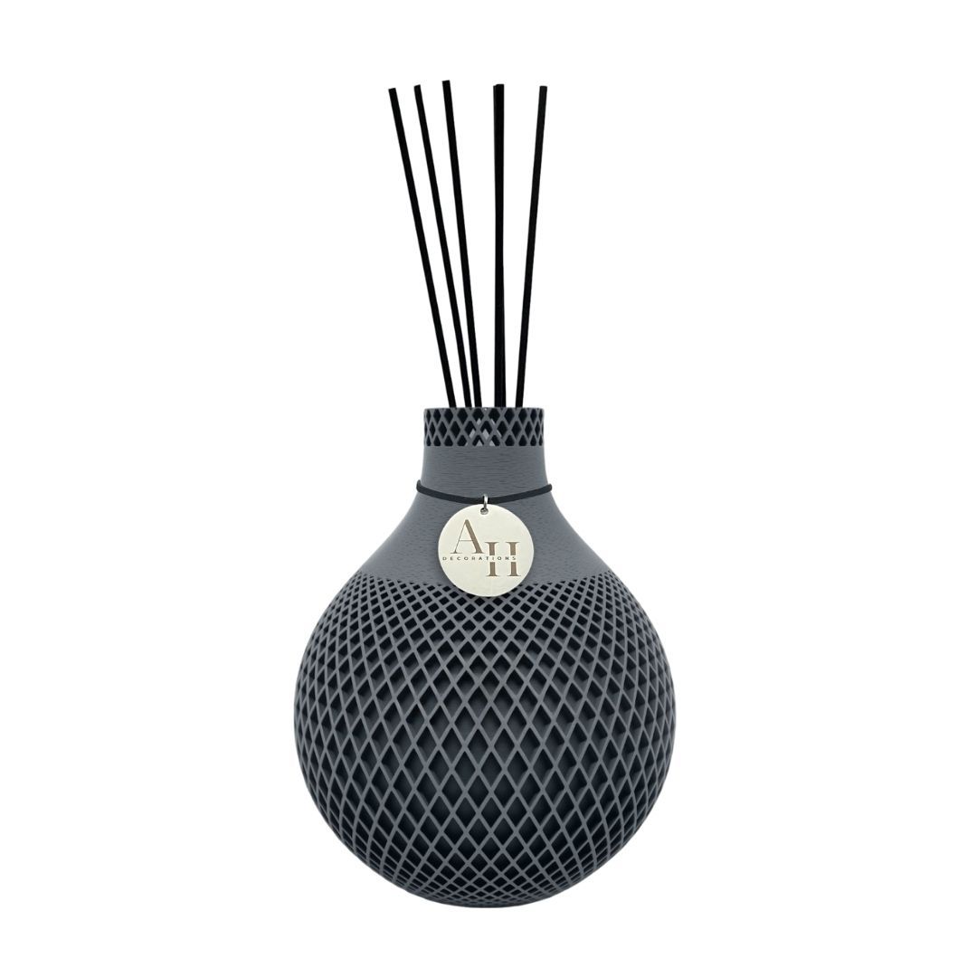 Fila Raumduftspender 12 cm – Boho Diffuser, modern, nachhaltig, inkl. Duft &amp; Stäbchen, 3D-gedruckt