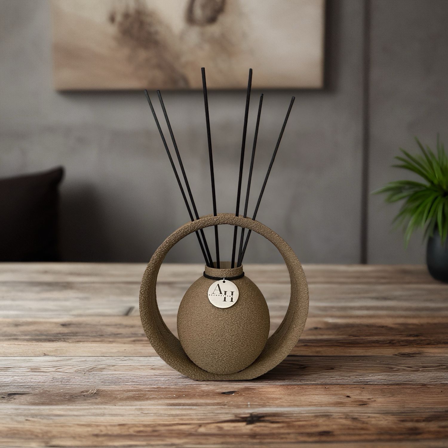 Modern Diffuser – ODORA, Size: 16 cm, Color: Brown