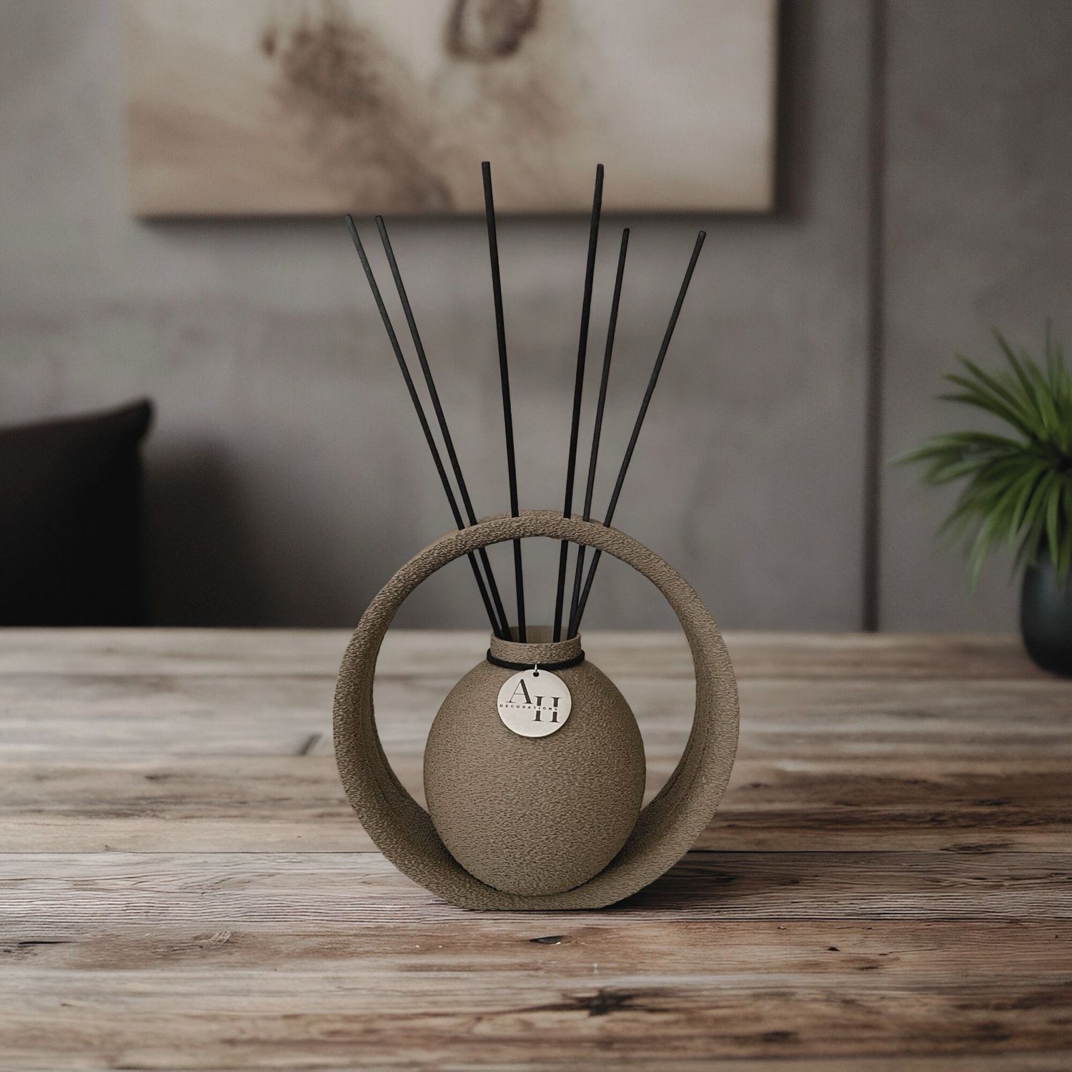 Modern Diffuser – ODORA, Size: 16 cm, Color: Brown