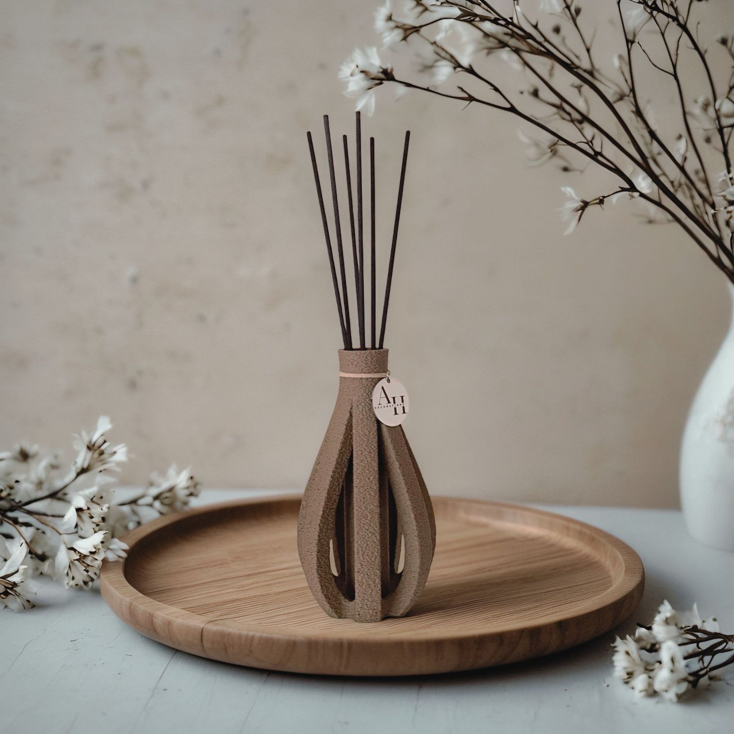 Modern Diffuser – VITA, Size: 12 cm, Color: Brown