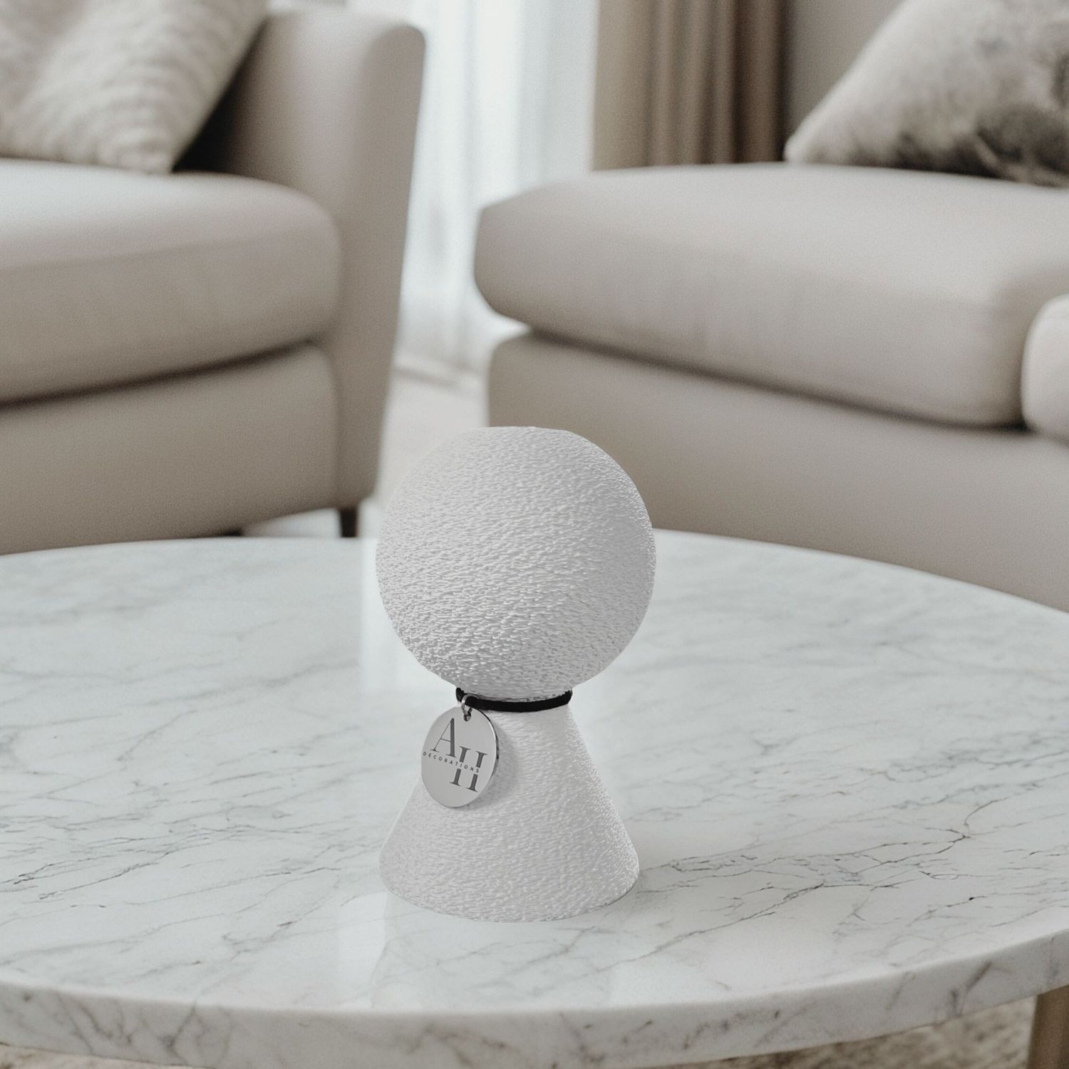 Vase NODUS, Size: 16 cm, Color: Milky White