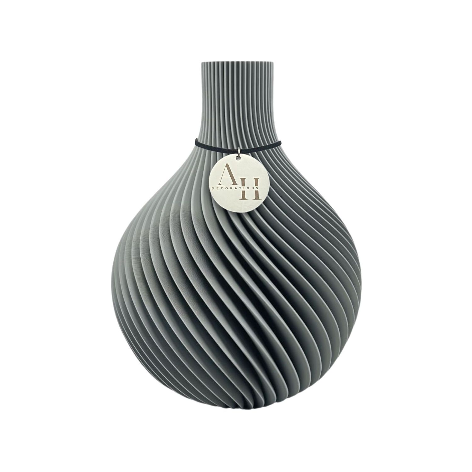 Modern Vase VELA, Color: Grau, Size: 16 cm