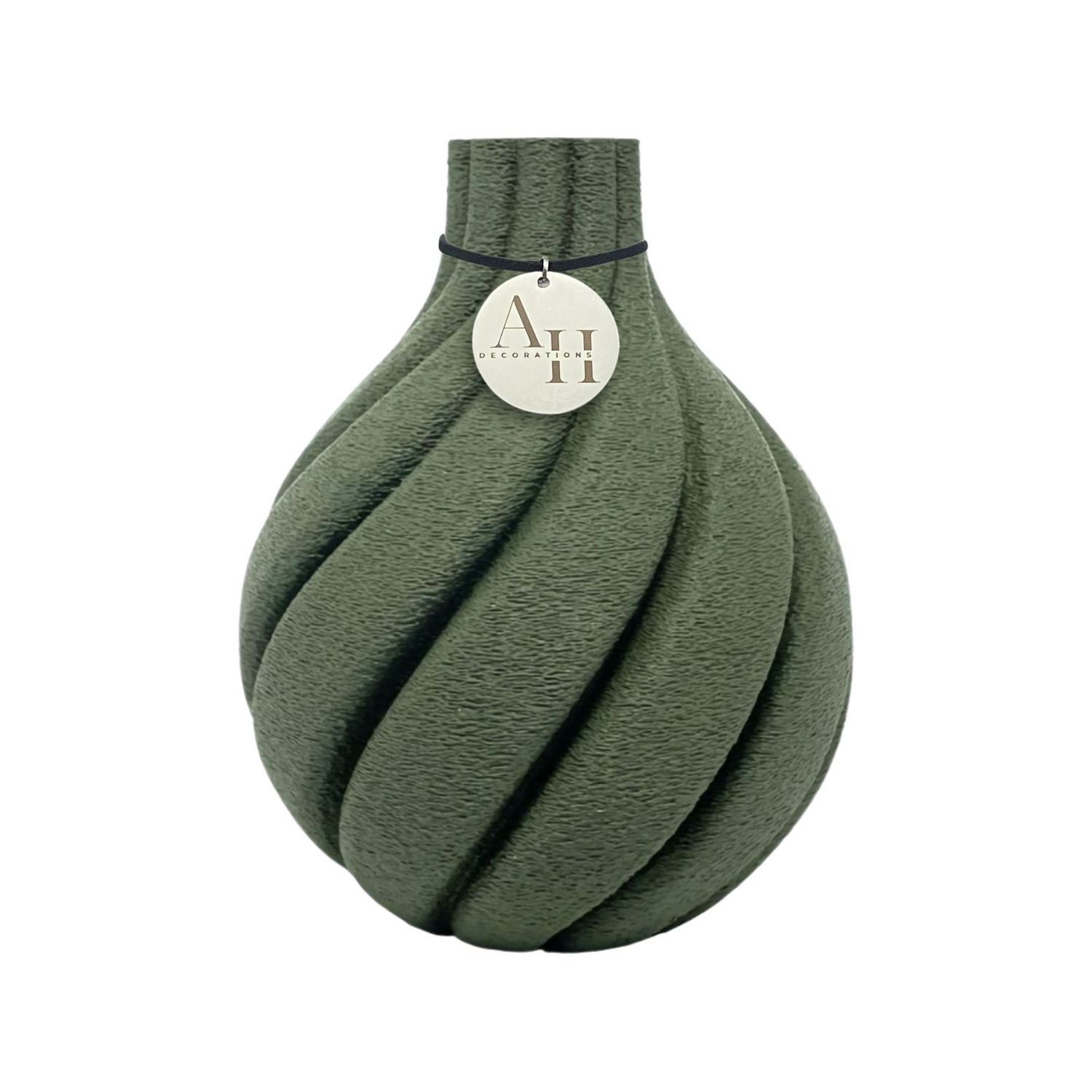 Modern Vase MIRA, Color: Olivgrün, Size: 16 cm