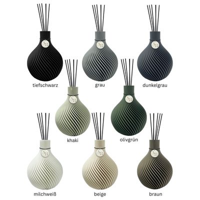 Modern diffuser Vela 12 cm – with oil &amp; rattan sticks, decorative, sustainable, available in 8 colo…