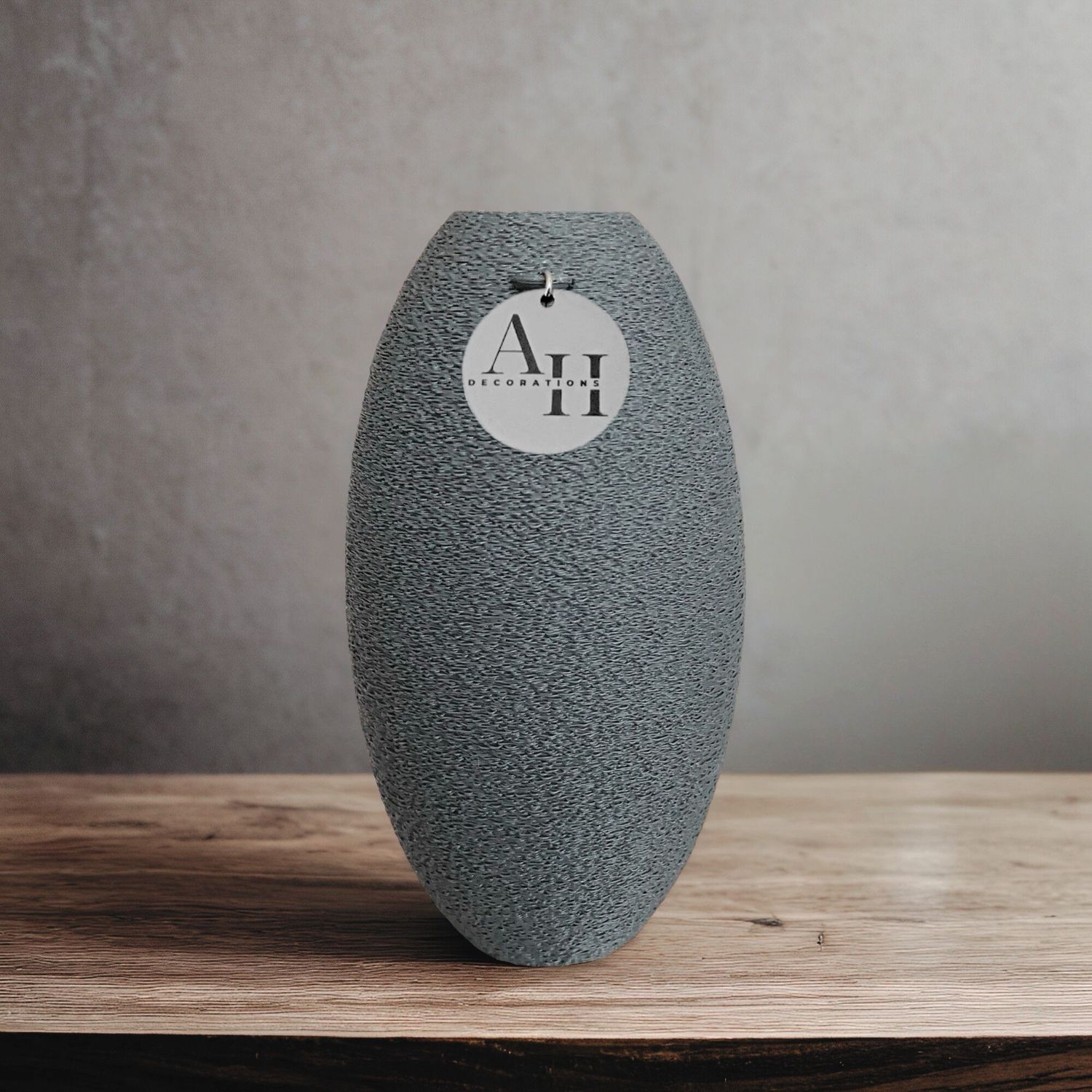 Modern Vase Atria, Size: 20 cm, Color: Deep Black
