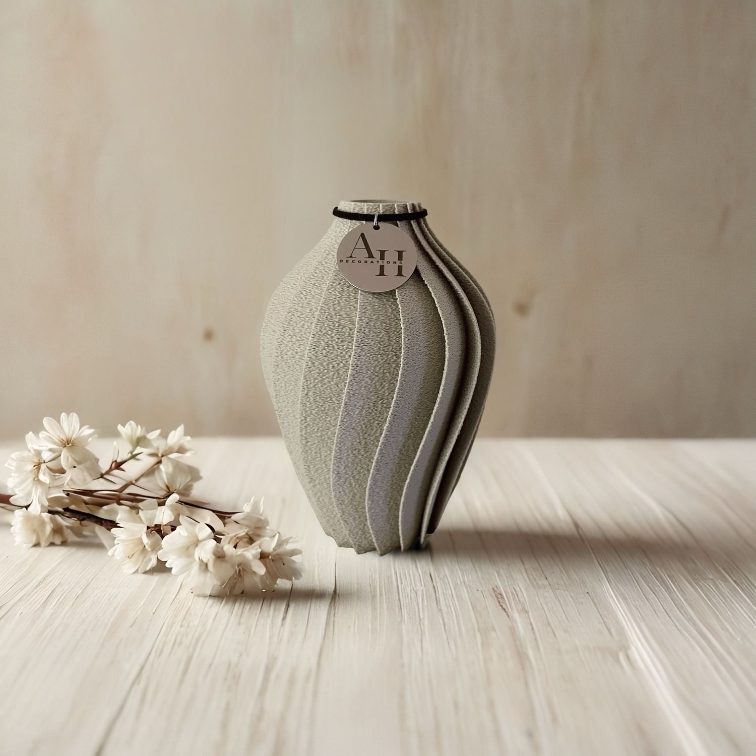 Vase IGNIS, Color: Khaki, Size: 16 cm