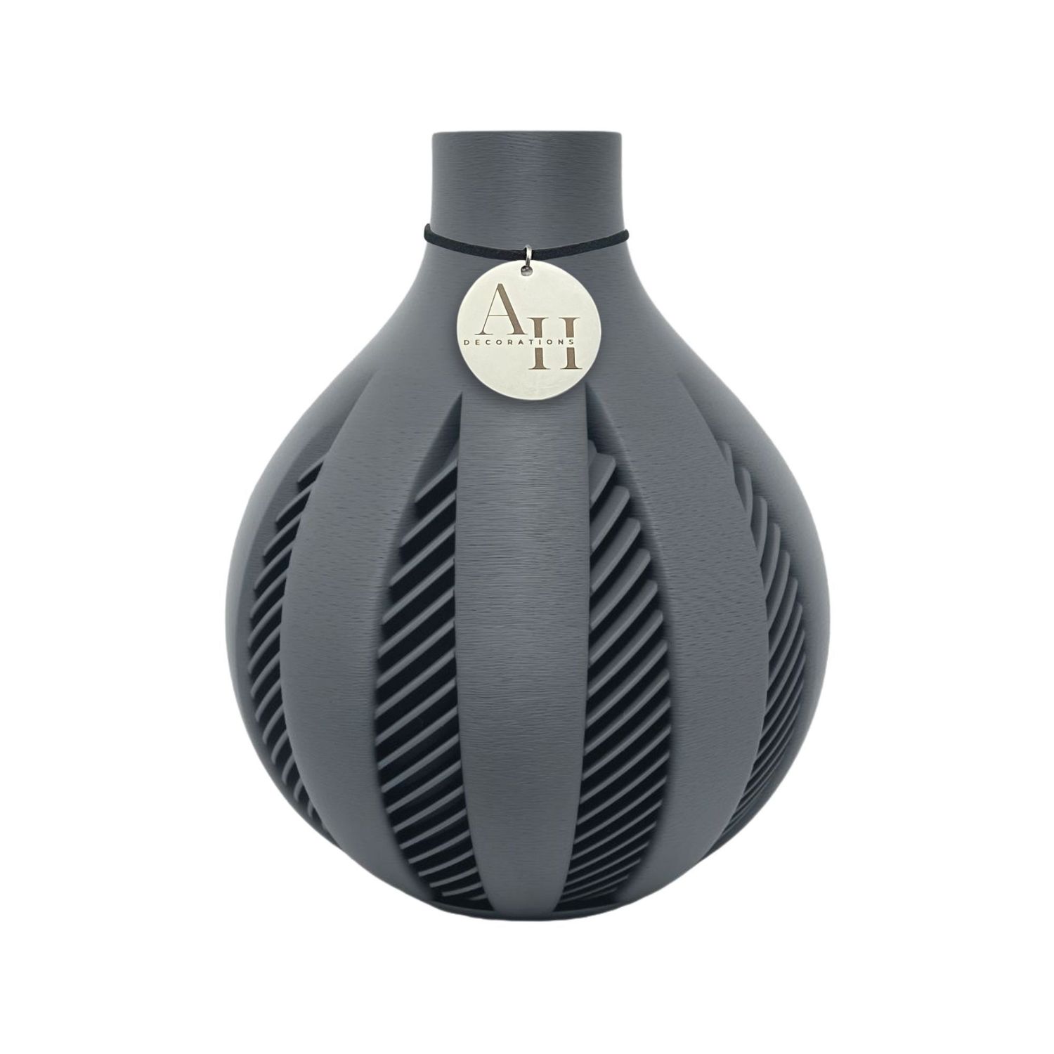 Modern Vase LIGNA, Color: Dunkelgrau, Size: 16 cm