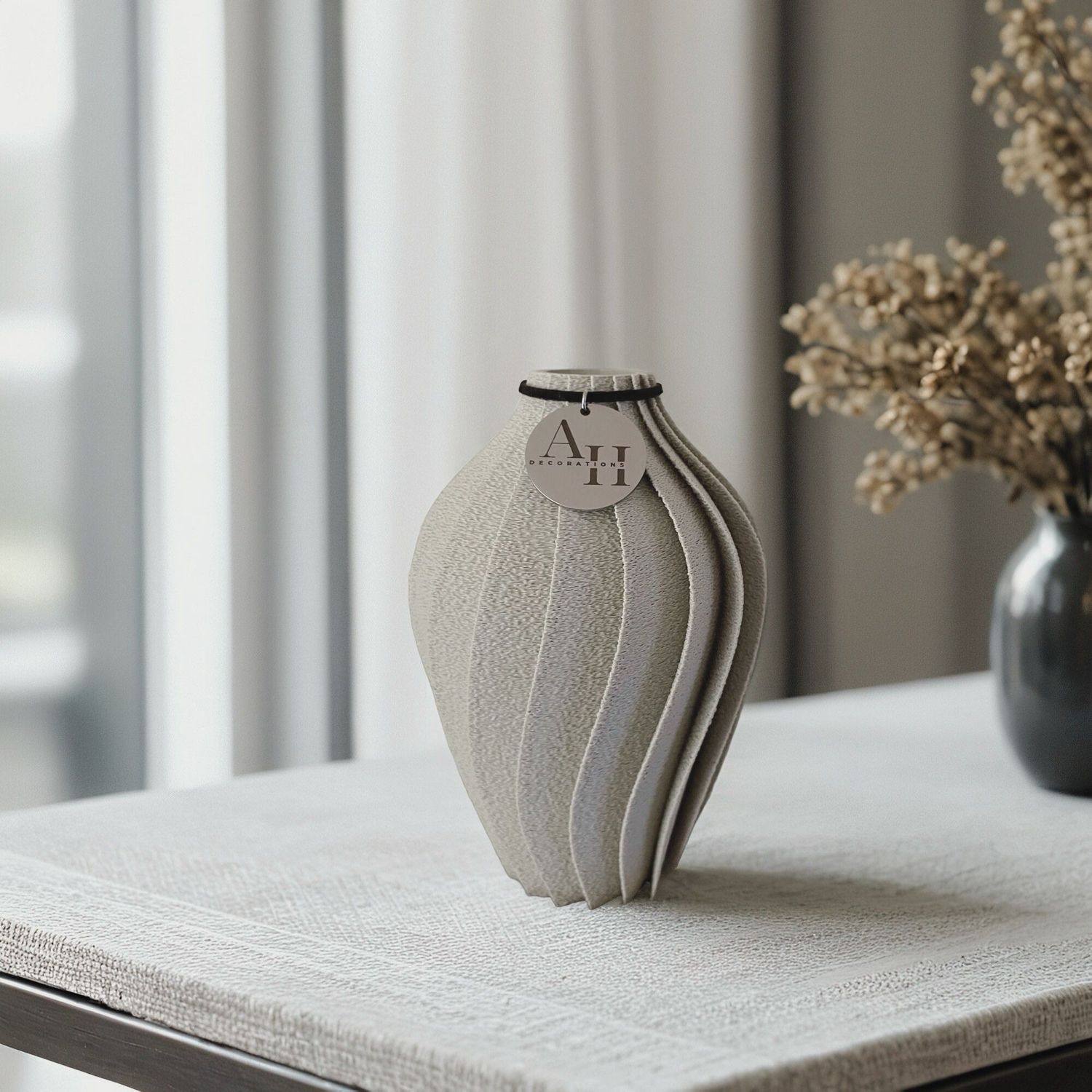 Vase IGNIS, Color: Khaki, Size: 16 cm