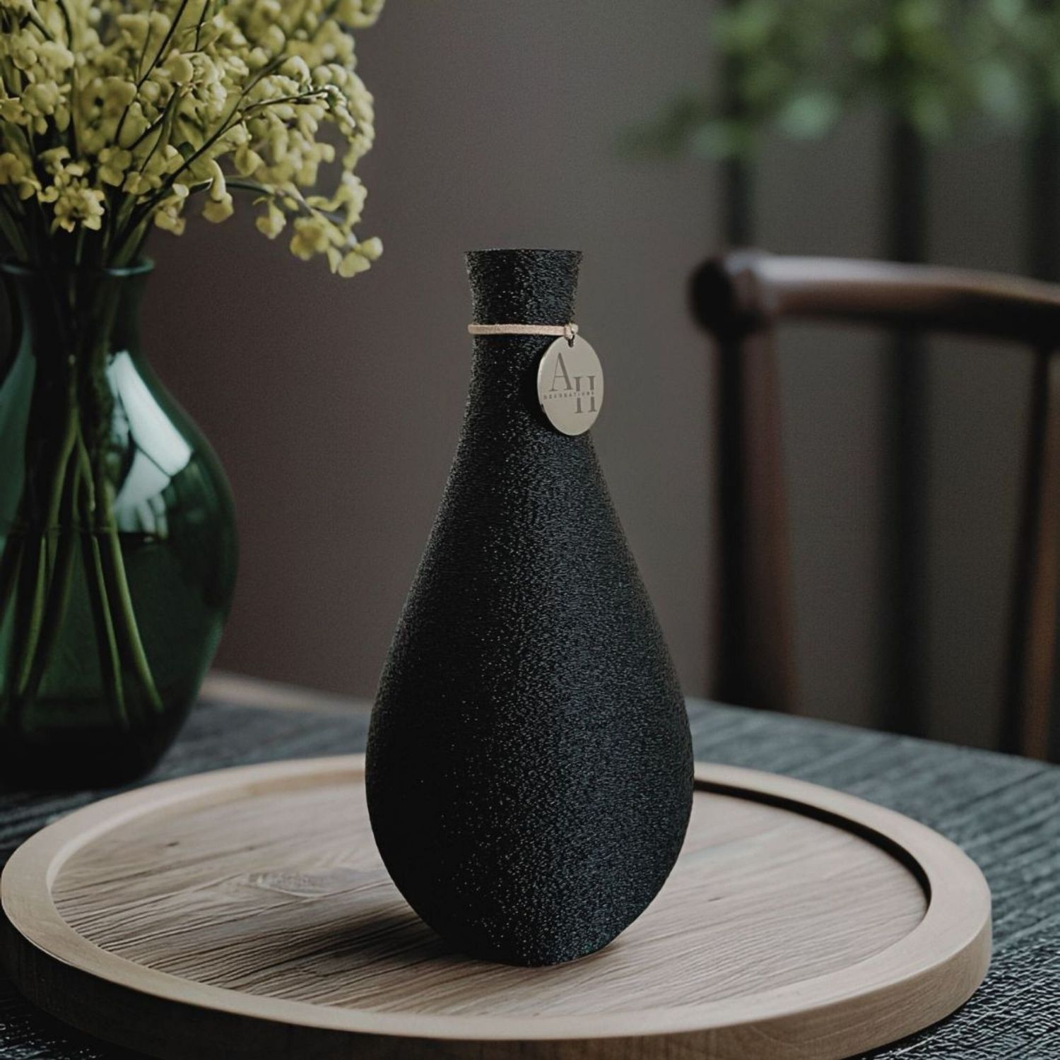 Vase NIVA, Color: Tiefschwarz, Size: 16 cm