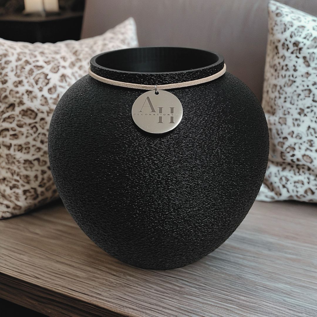 Vase ELERA, Color: Tiefschwarz, Size: 12 cm