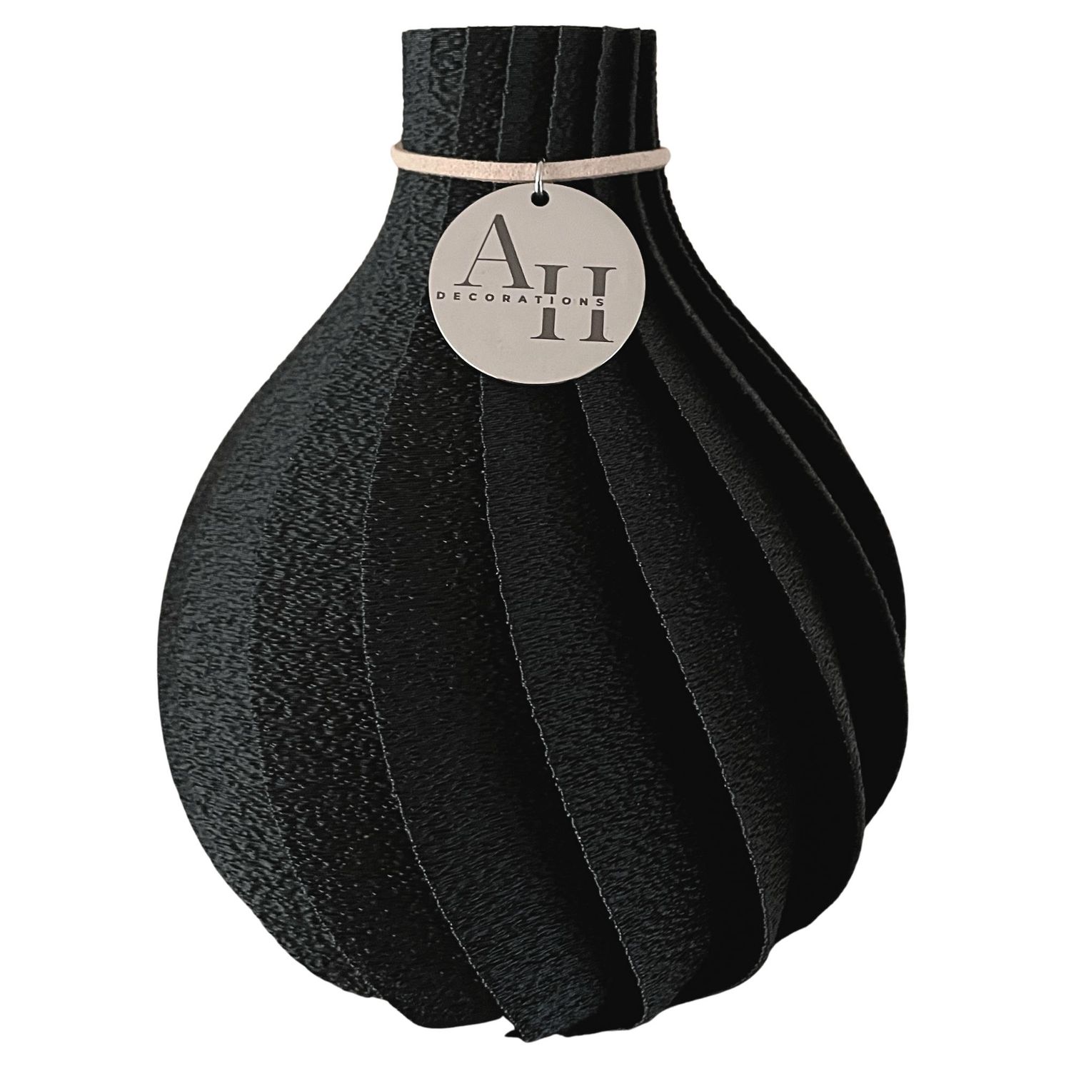 Vase VIVA, Size: 16 cm, Color: Deep Black
