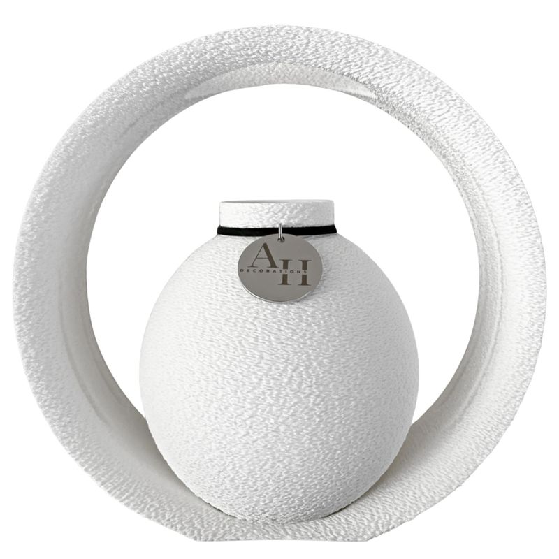 Vase ODORA Boho vase ODORA with ring and sphere, modern 3D printed design, sustainable decor for flowers and dried flowers