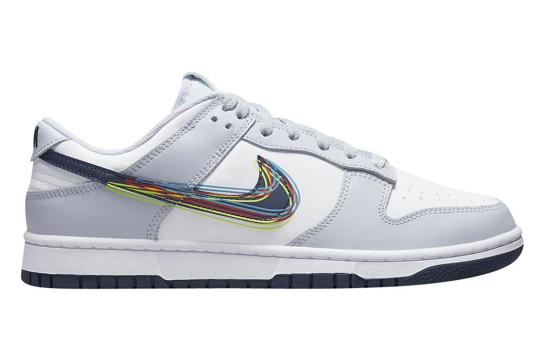 Nike Dunk Low 3D Swoosh ‘White Grey‘
