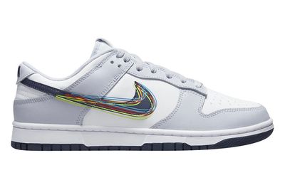 Nike Dunk Low 3D Swoosh ‘White Grey‘