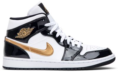 Air Jordan 1 Mid Patent &#39;Black Gold&#39;