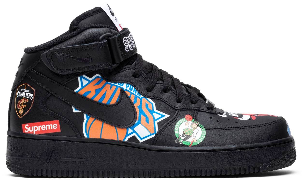 Supreme x NBA x Air Force 1 Mid 07 &#39;Black&#39;