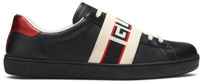 Gucci Ace Stripe Leather &#39;Black&#39;
