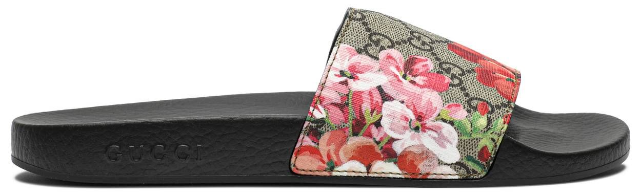 Gucci Wmns GG Supreme Slide &#39;Blooms&#39;