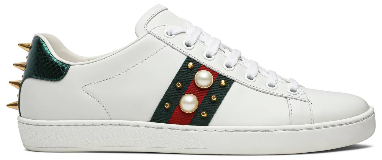 Gucci Wmns Ace Studded &#39;White&#39;