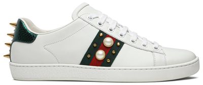 Gucci Wmns Ace Studded &#39;White&#39;