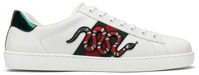Gucci Ace Embroidered &#39;Snake&#39;