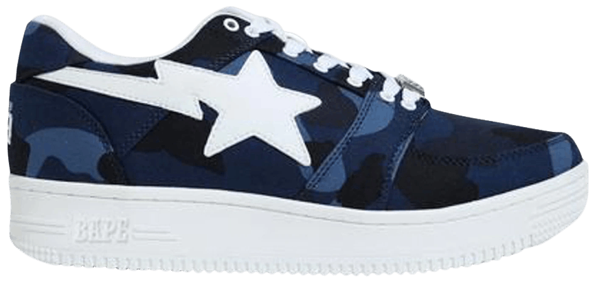 Bapesta Canvas Low &#39;Navy Camo&#39;