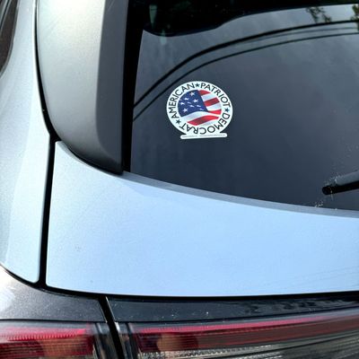 American Patriot Democrat, 3-inch round sticker
