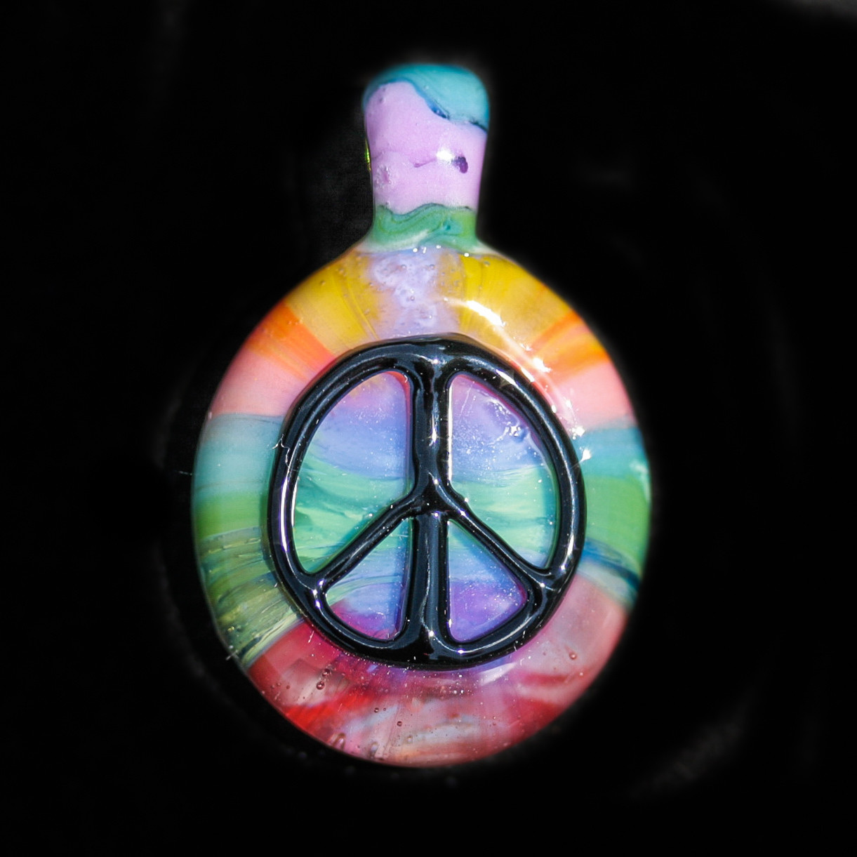 Tye-Dye Peace Pendant
