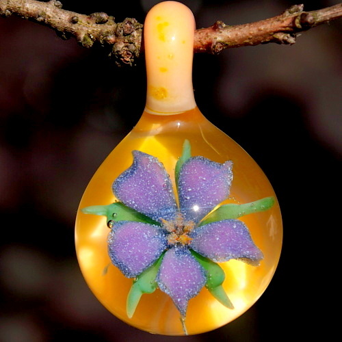 Purple Flower over Yellow