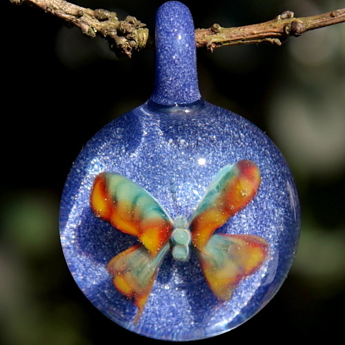 Butterfly Over Purple Space