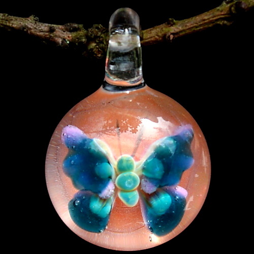 Butterfly Over Peach