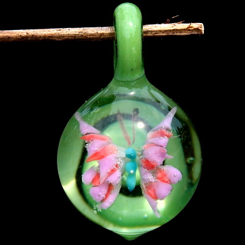 Butterfly Over Green Sparkle