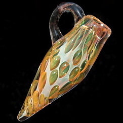 Gold and Silver Fumed Bottle Pendant